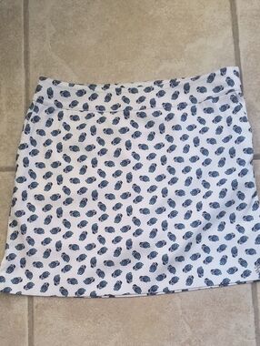 Izod Like New Women's White Golf Skirt with Navy Floral Print